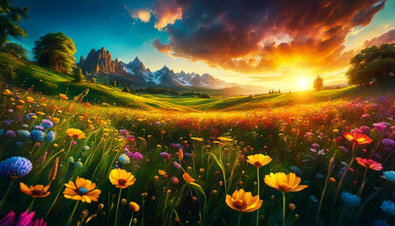 Spring flower meadow  by @Mi3ch