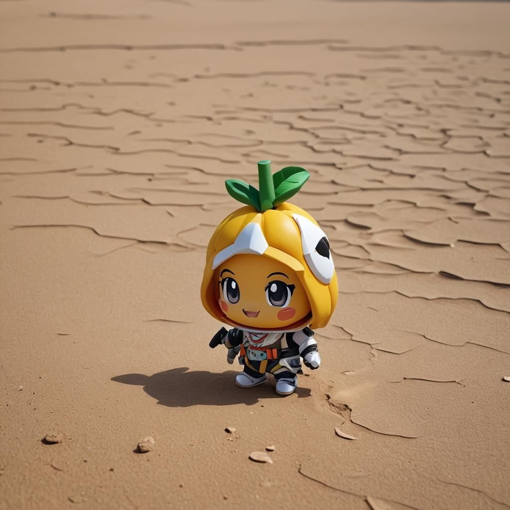 Chibi mango in the desert - AI Generated Artwork - NightCafe Creator