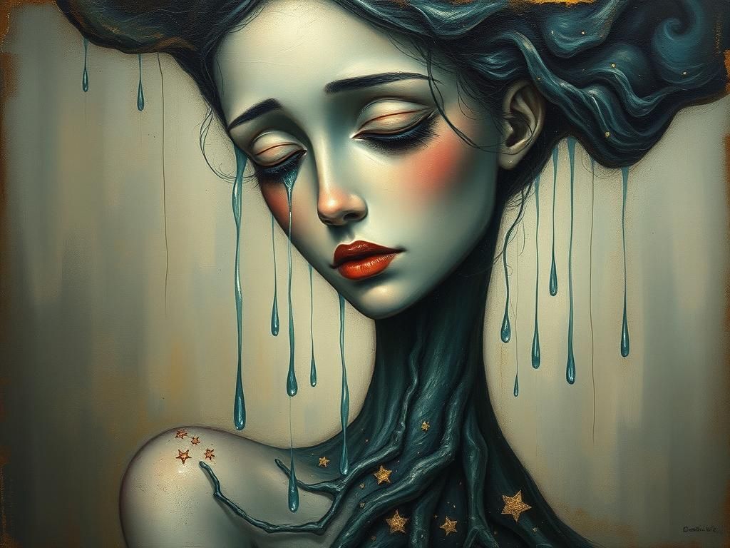 Tears of rain weave roots of stars  by @Ewaf Fawe