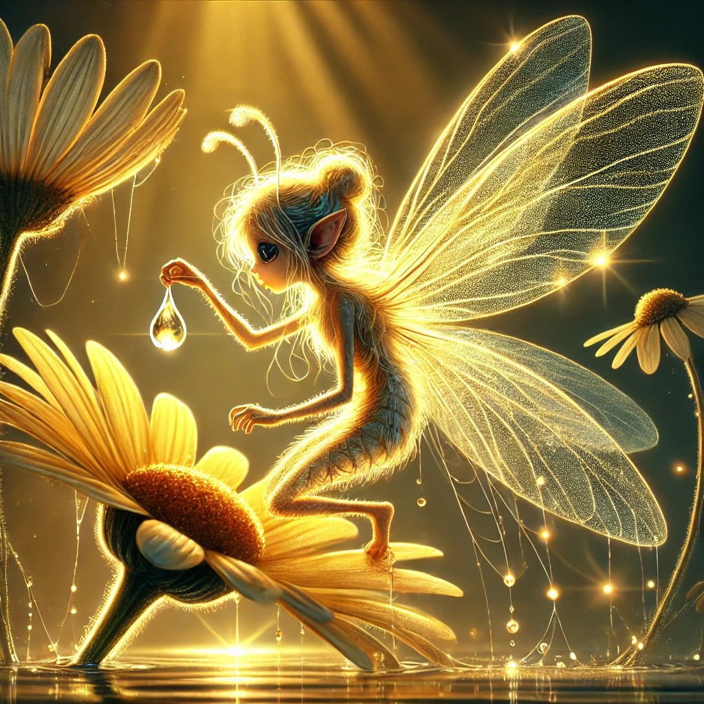 Dewdrop harvesting fairy