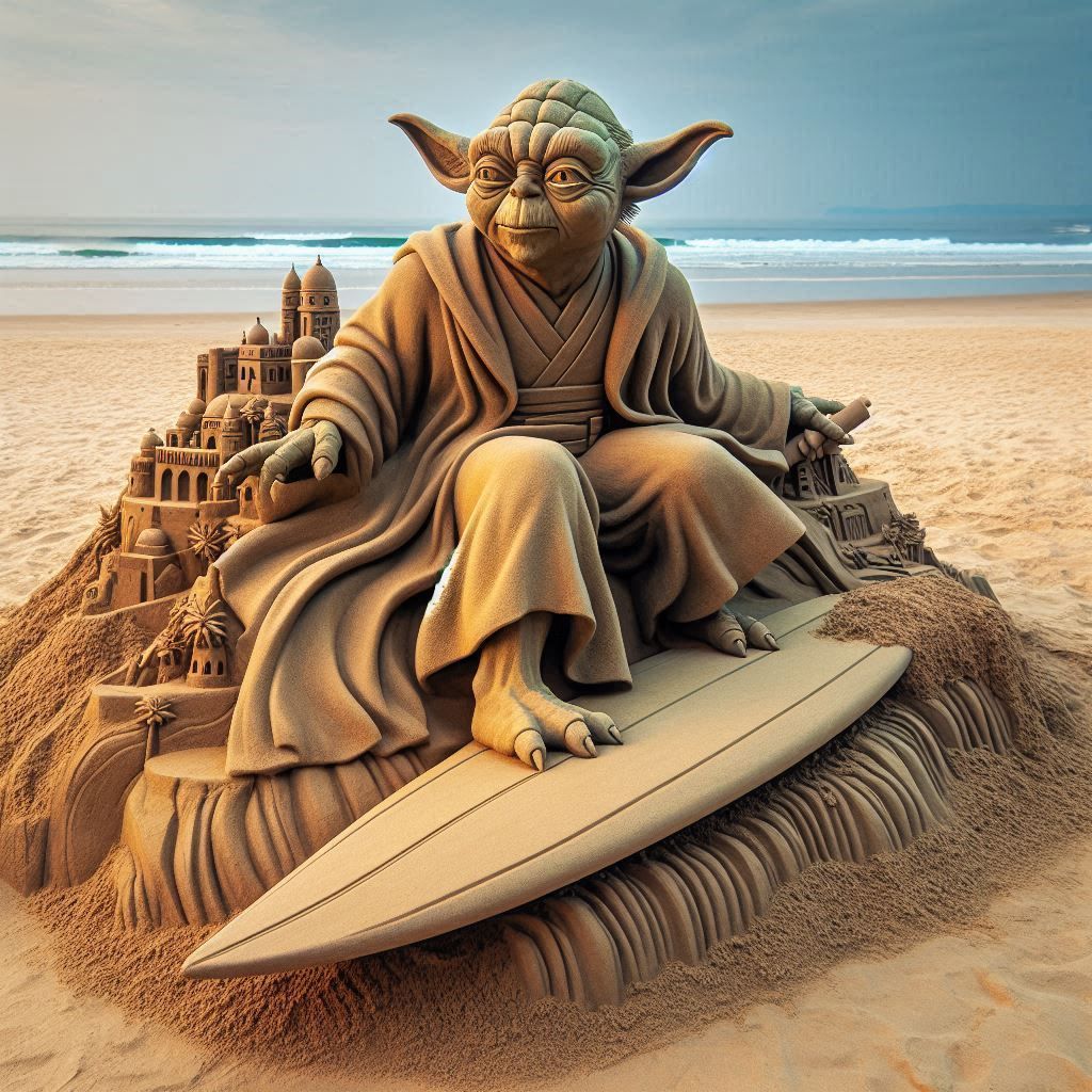 Yoda Sand Sculpture