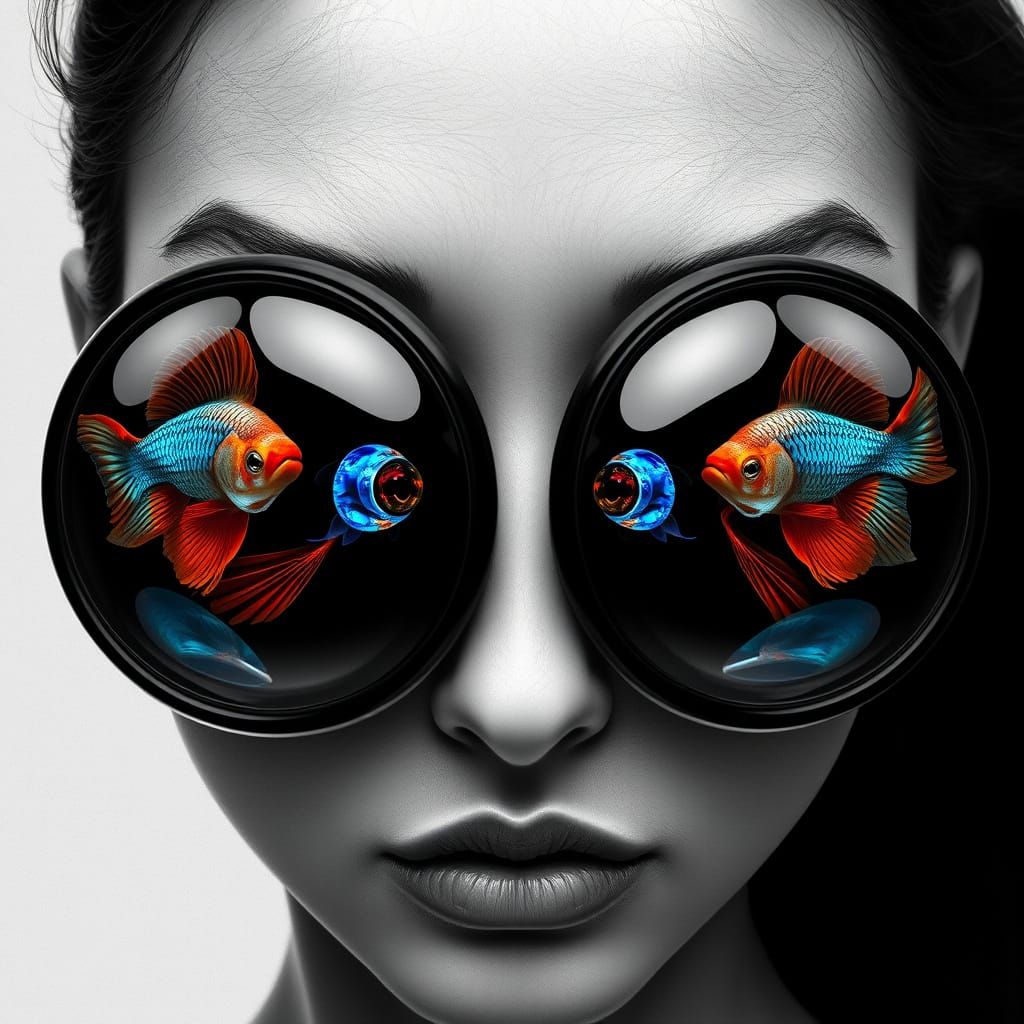 The World Through Nature Glasses (no fish, or any other creatures, were harmed in the making of this ...  by @AIUrbanTemple