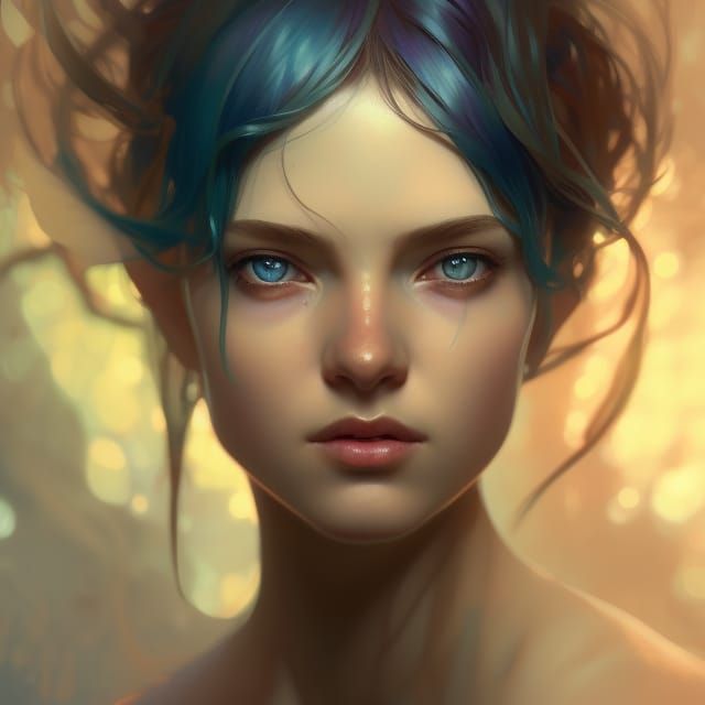 fairy girl head and shoulders portrait, 8k resolution concept art ...