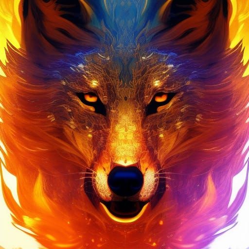 Galaxy Wolf - Ai Generated Artwork - Nightcafe Creator