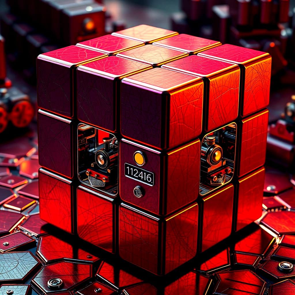 Rubik's Trains  by @mathy_art_girl_305