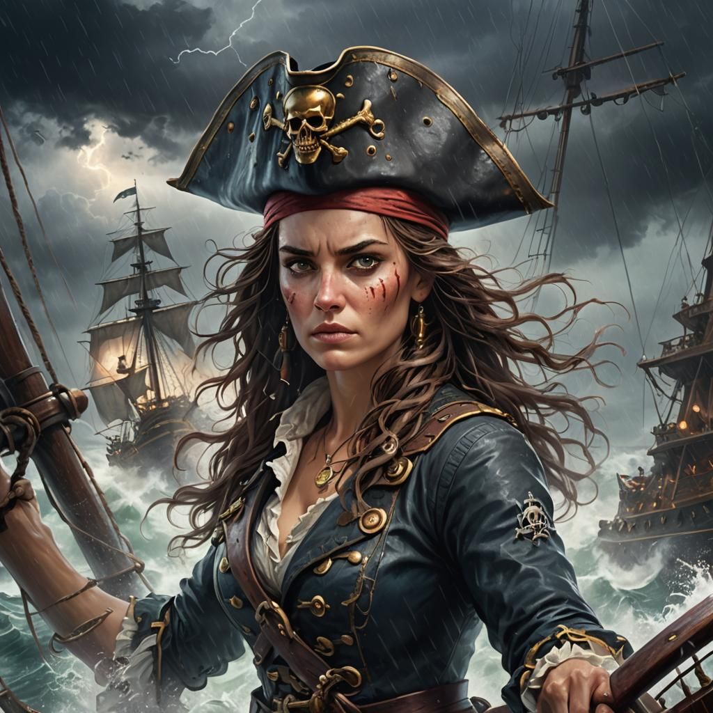 A fearless pirate captain