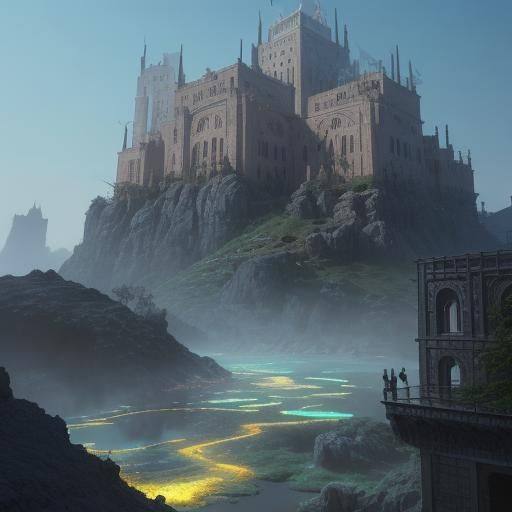 Two Little Girls Walking at Night