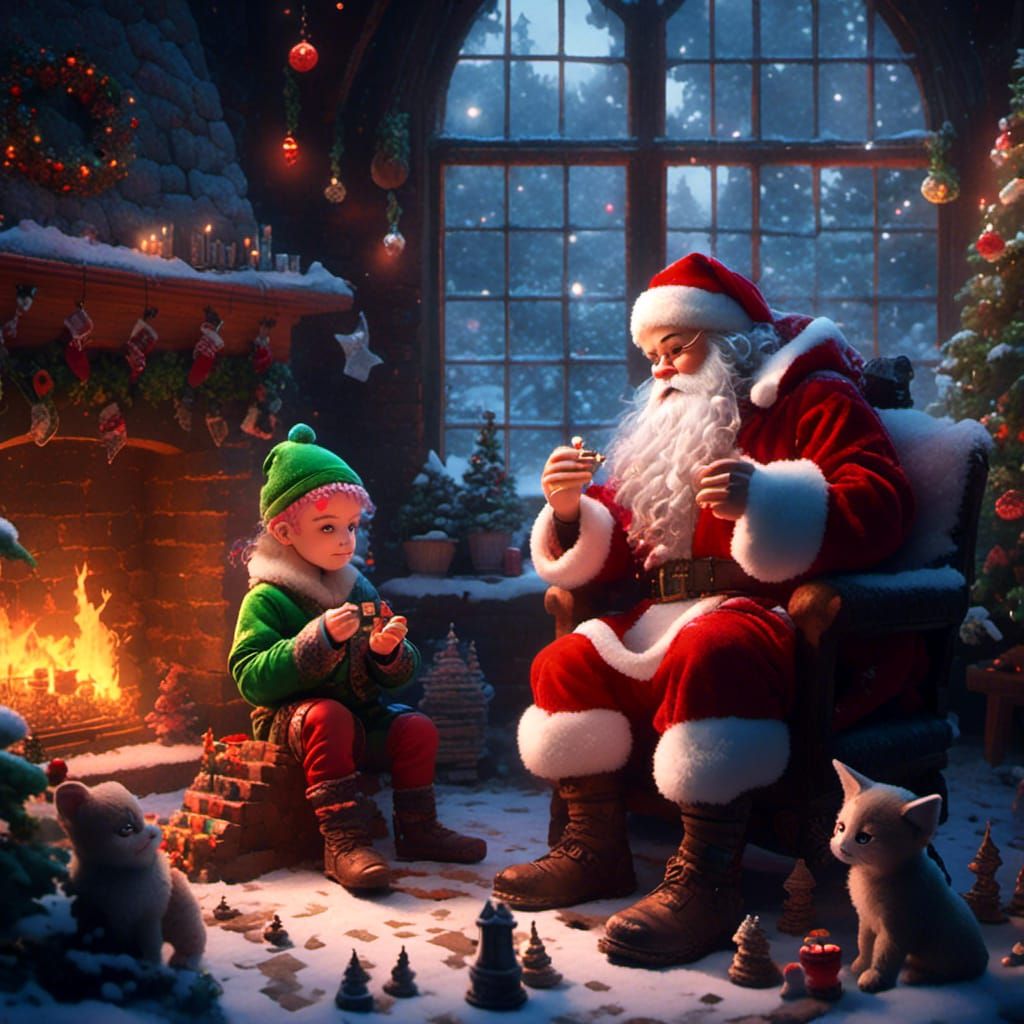 A young Santa with opa