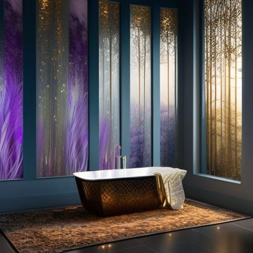 Crystal Amethyst bath tub! AI Generated Artwork NightCafe Creator