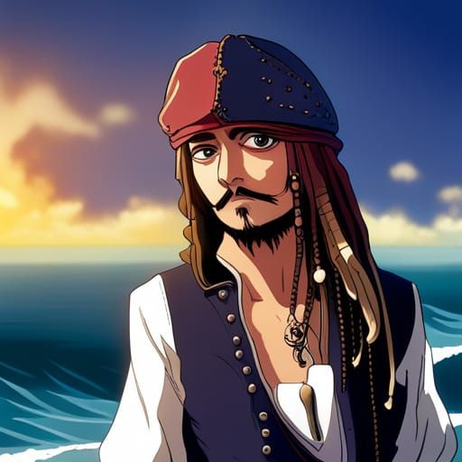 captain jack sparrow anime