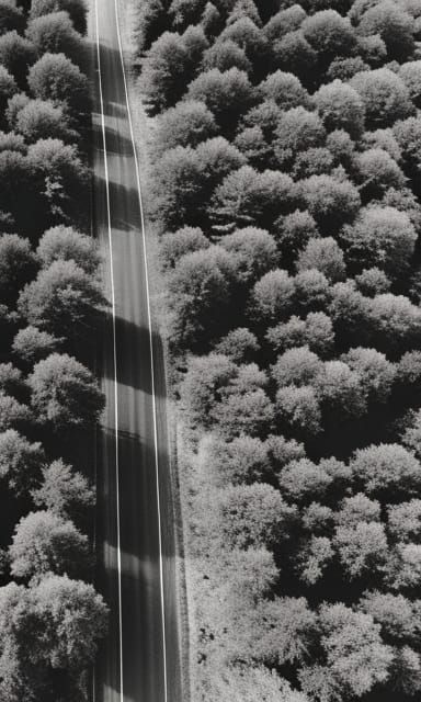 a lone road
