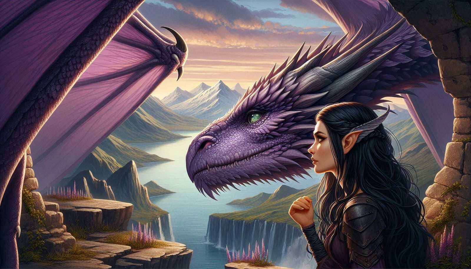 Elf Maidens and there Dragon's