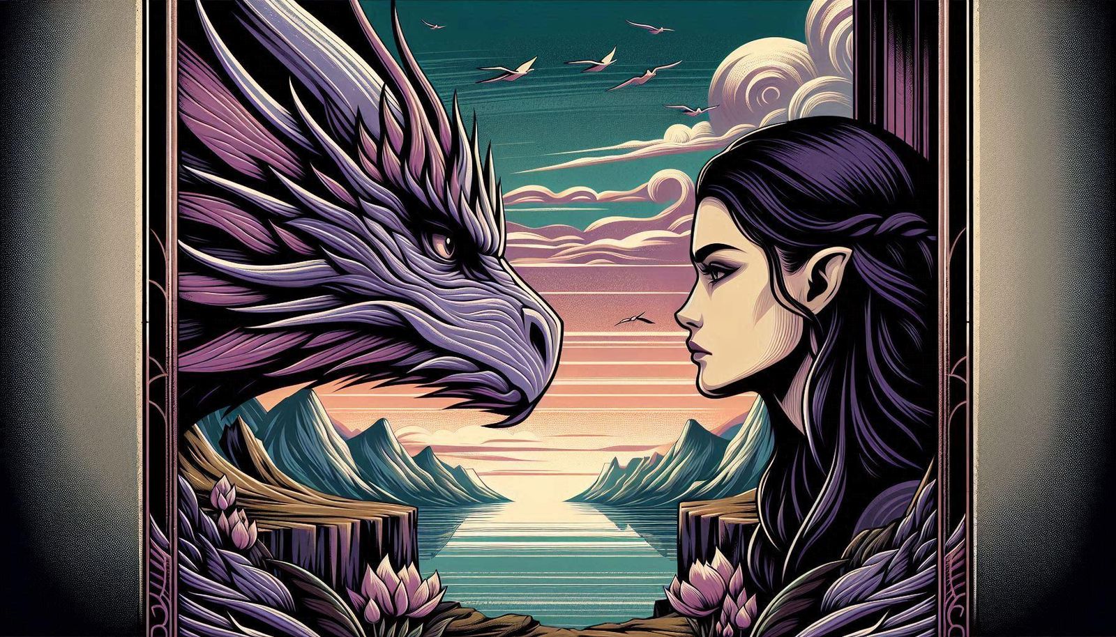 Elf Maidens and there Dragon's