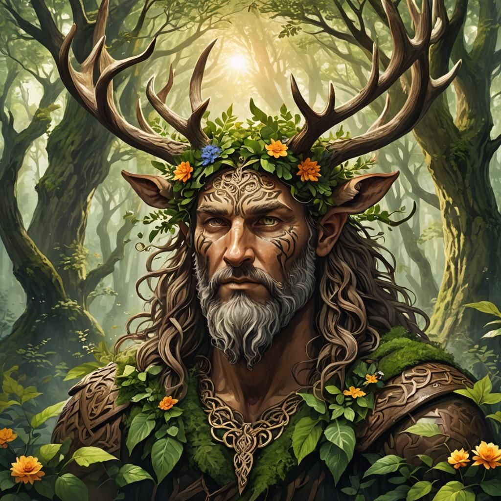 Horned God of the Forest - AI Generated Artwork - NightCafe Creator