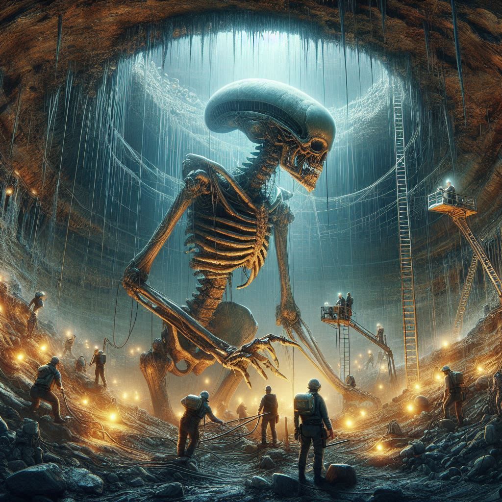 Archeologists uncover Alien Skeleton