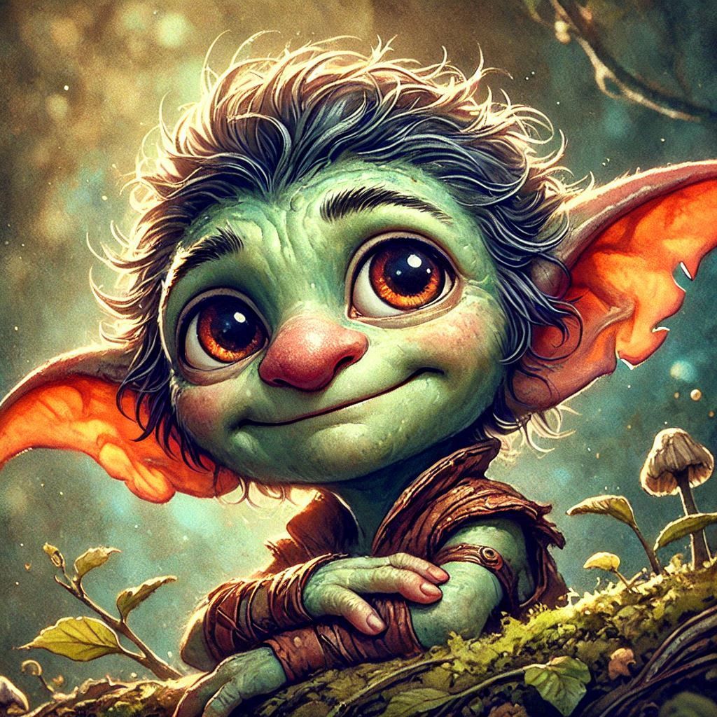 adorable fairy-tale fantasy creature portrait..