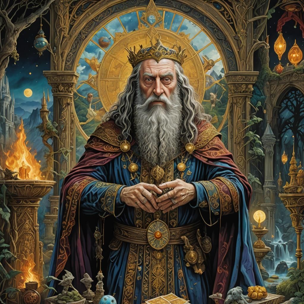 Alan moore tarot card "detailed matte painting, deep color, ...
