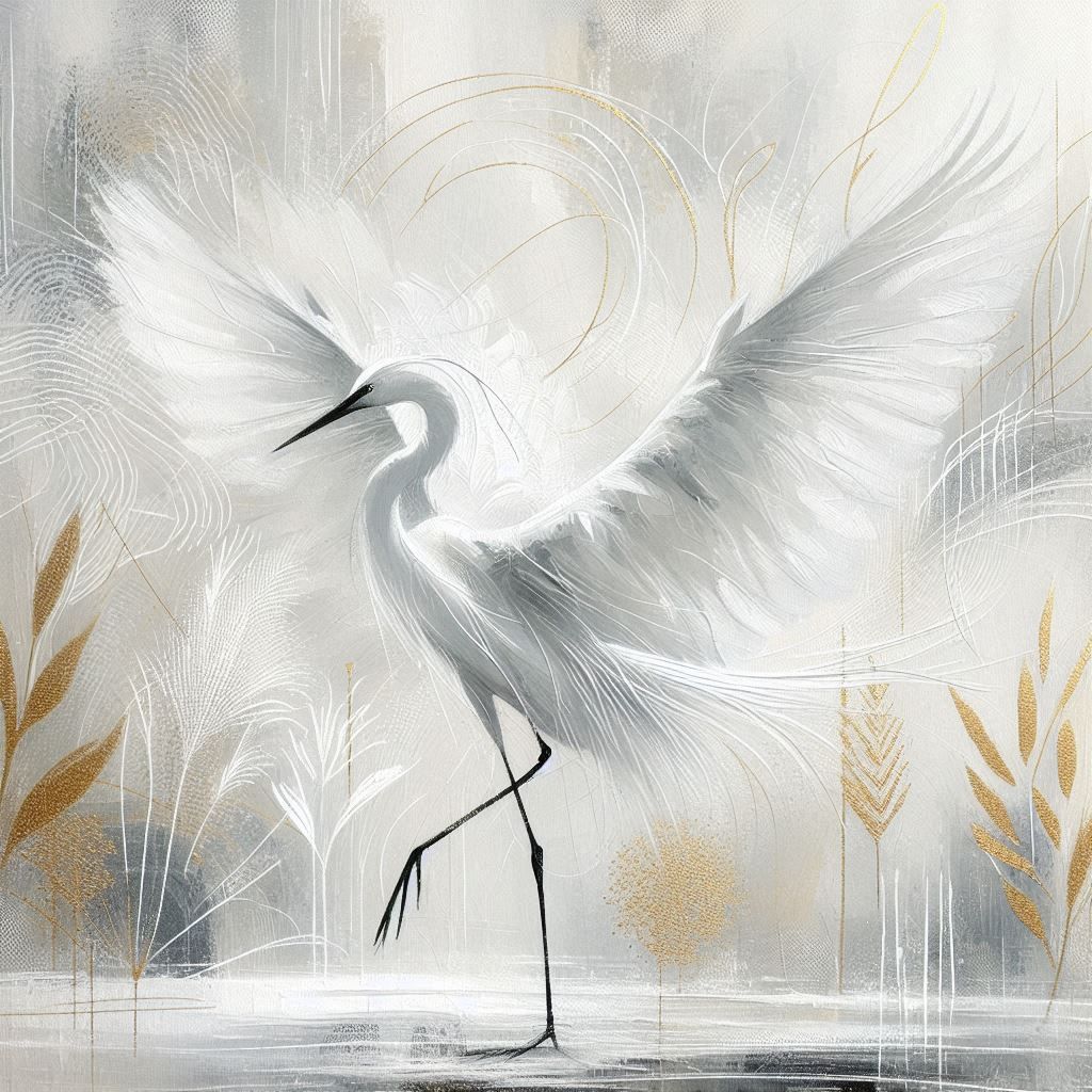 Dance of the Heron  by @Skyangel