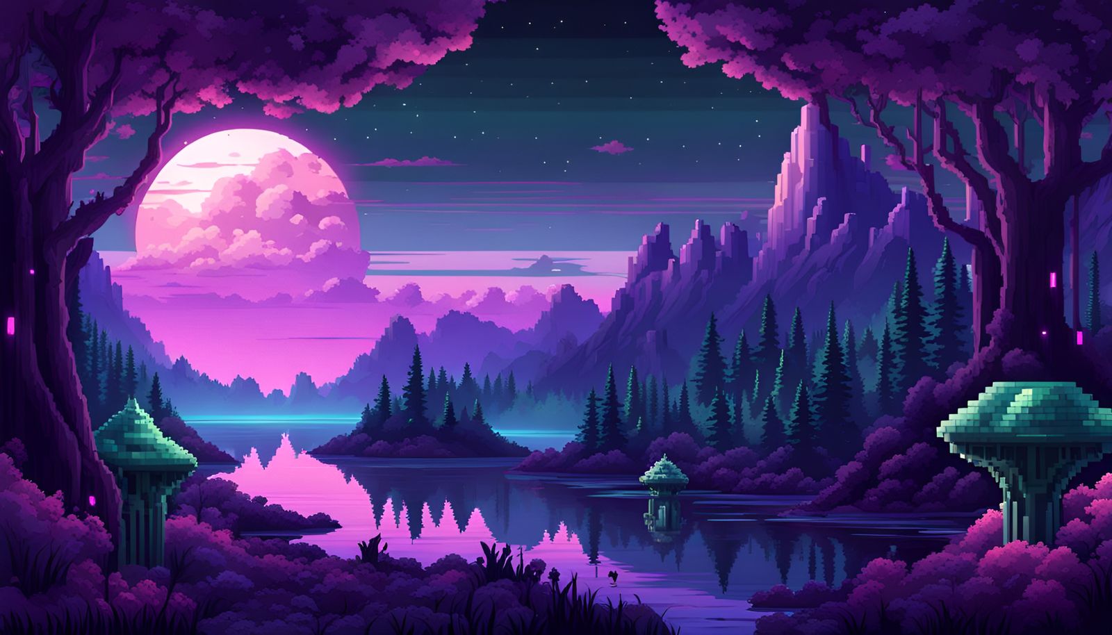 pixel reflections - AI Generated Artwork - NightCafe Creator