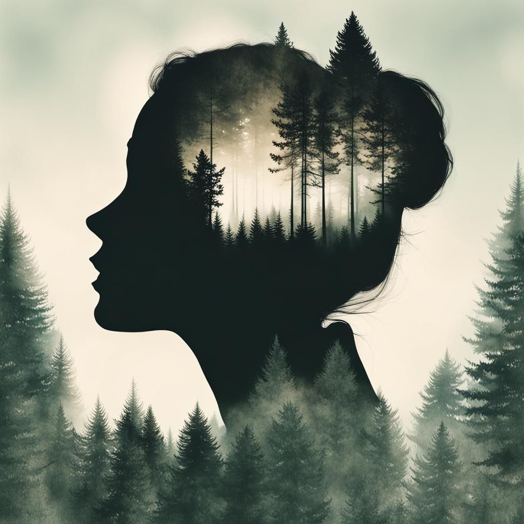 Forest girl silhouette - AI Generated Artwork - NightCafe Creator