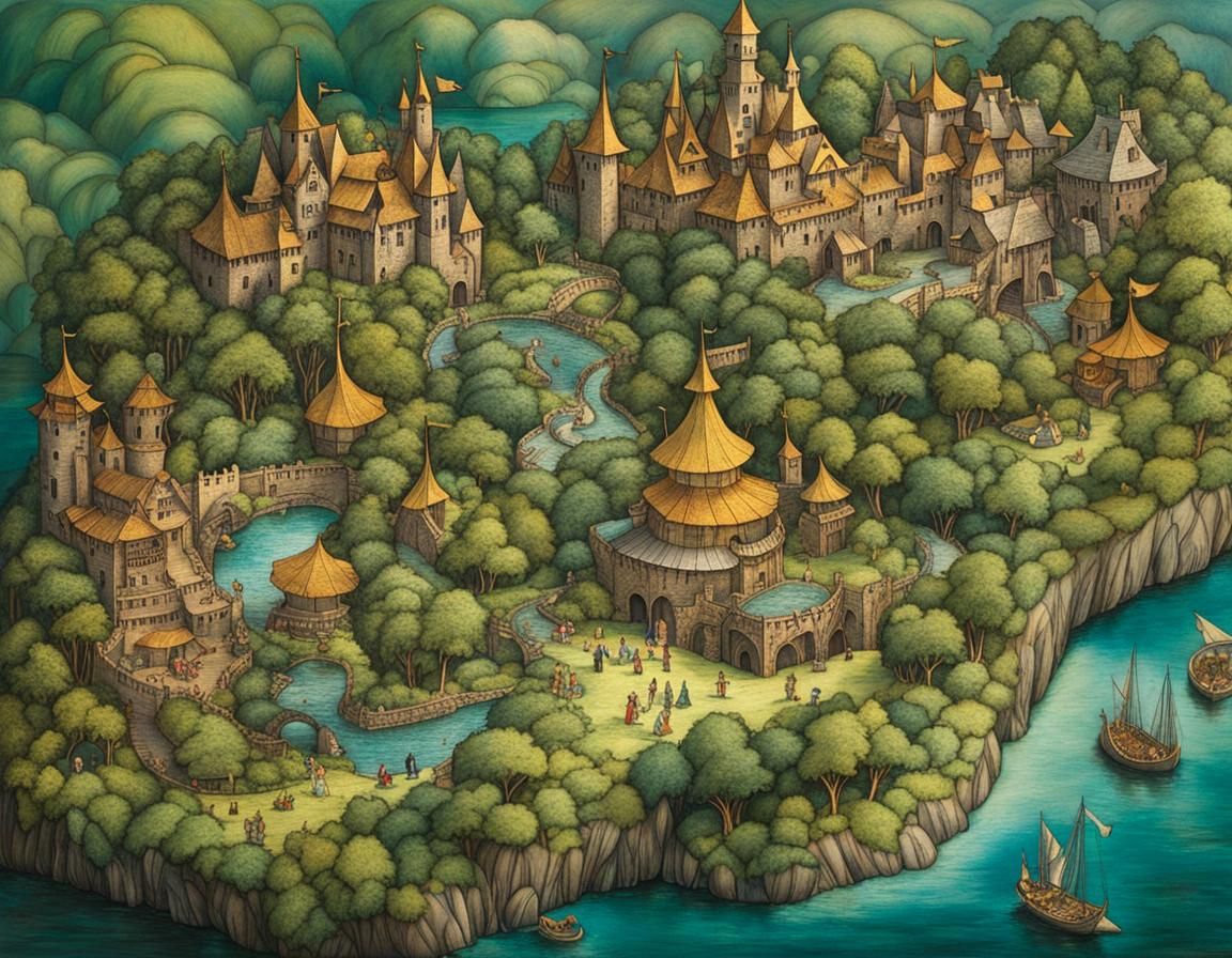 3D popup map of Peter Pan's Neverland #1