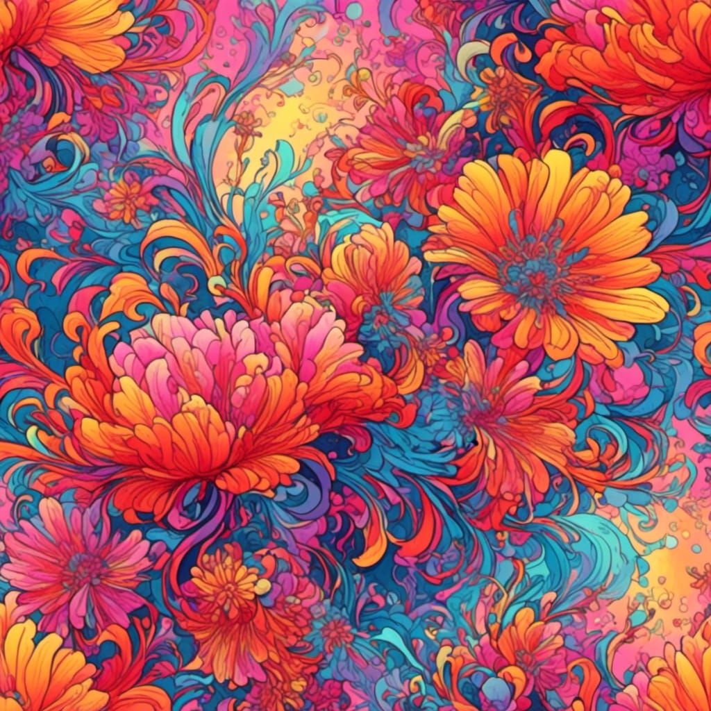 flowers, in the style of Peter Max <lora:MAXimalism:1.0> 