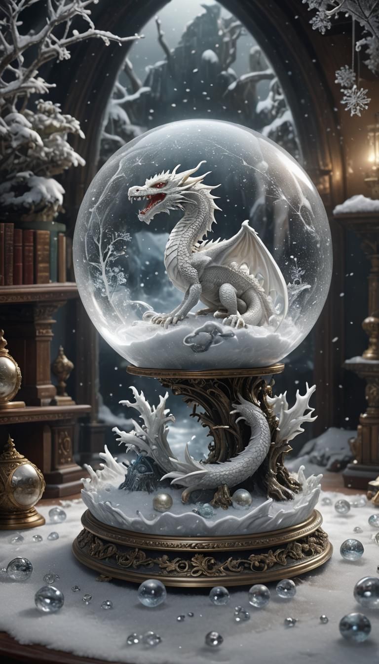 White Dragon Orb  by @leoshades