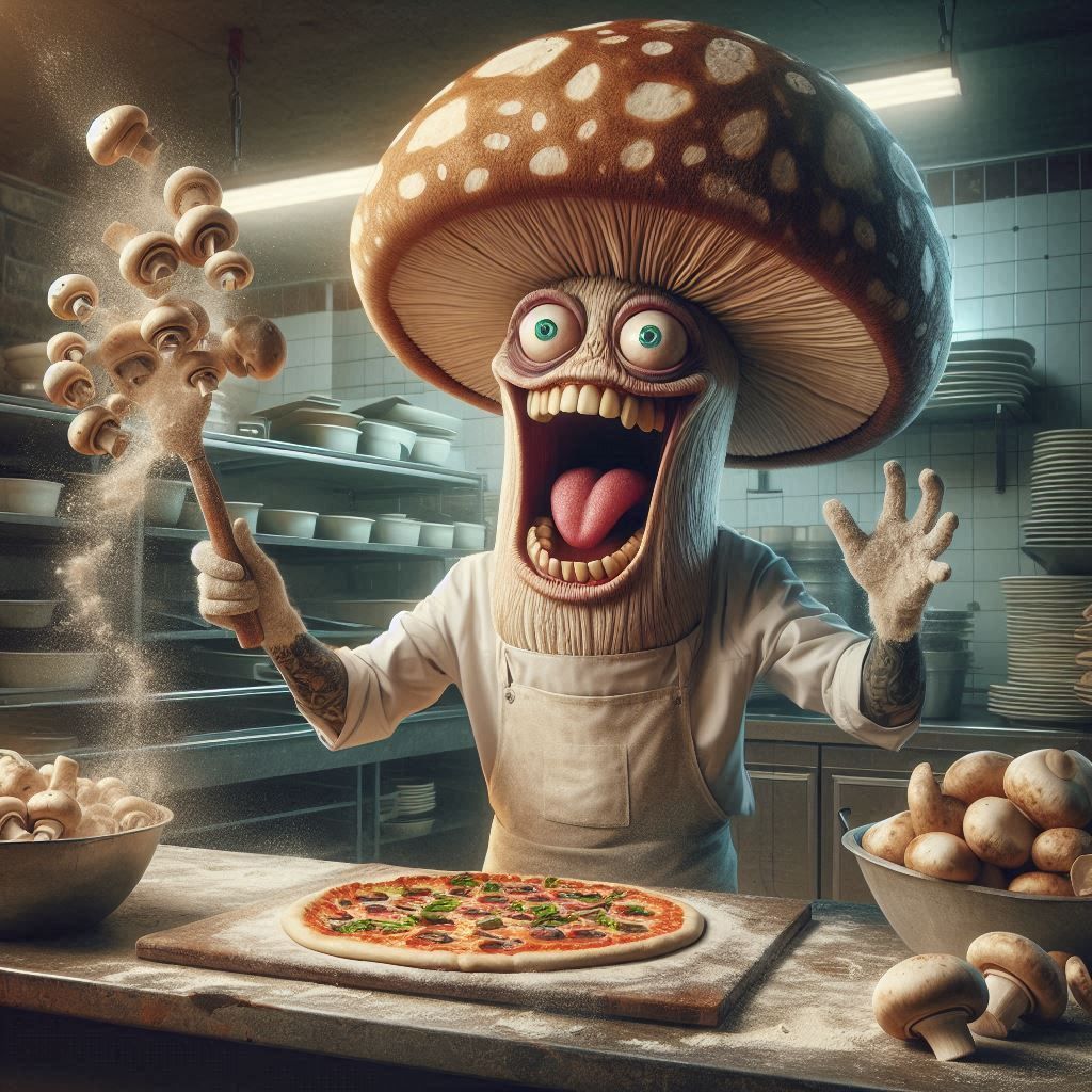 Crazy Mushroom Pizza Chef (totally not a cannibal)
