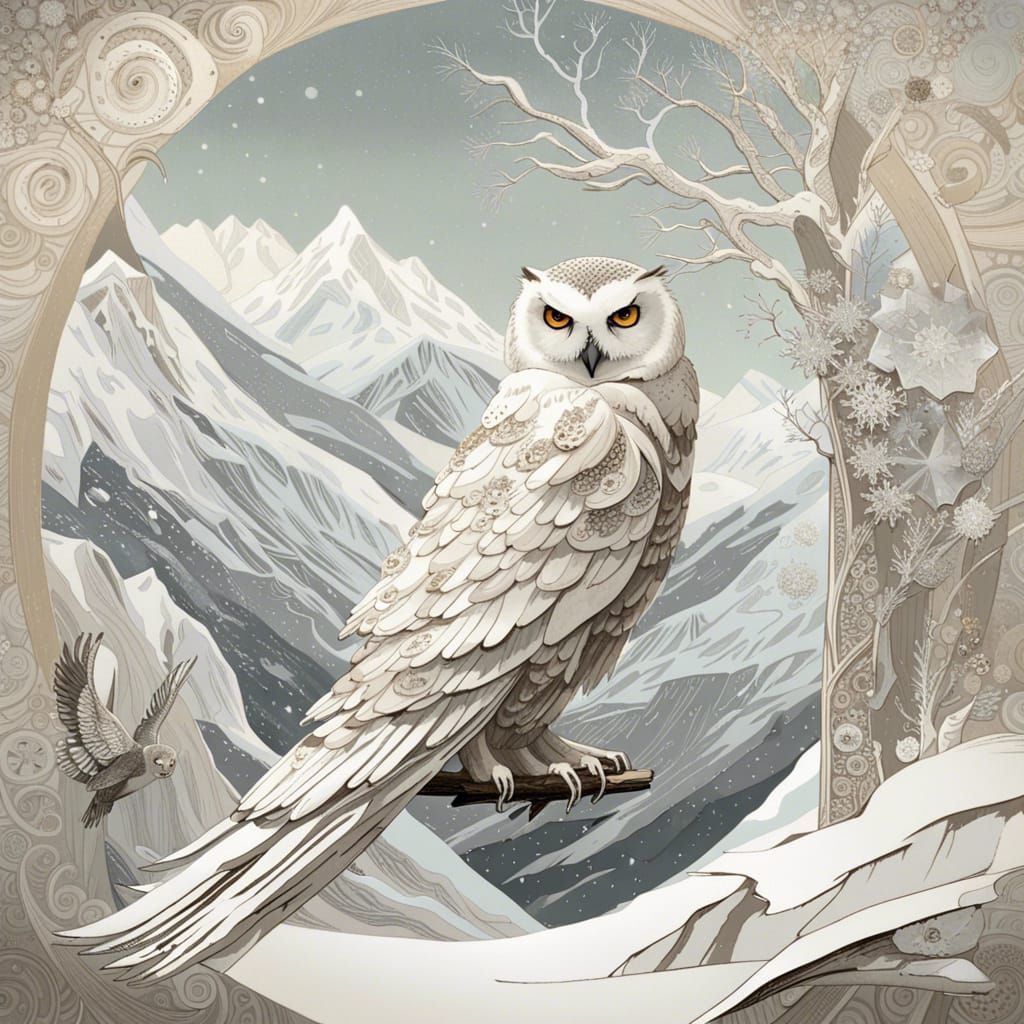 Snow Owl  by @Mapleaf100color