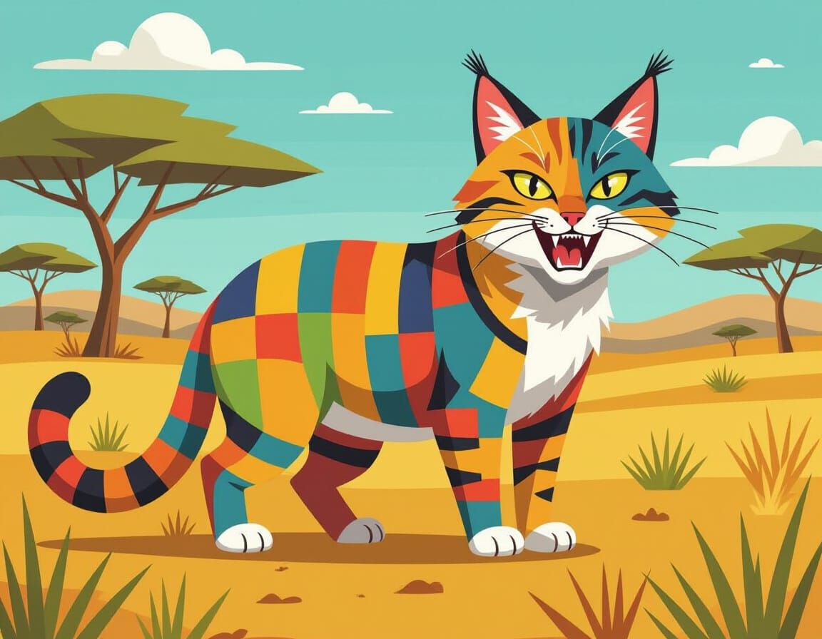 Patched feline  by @Jorge