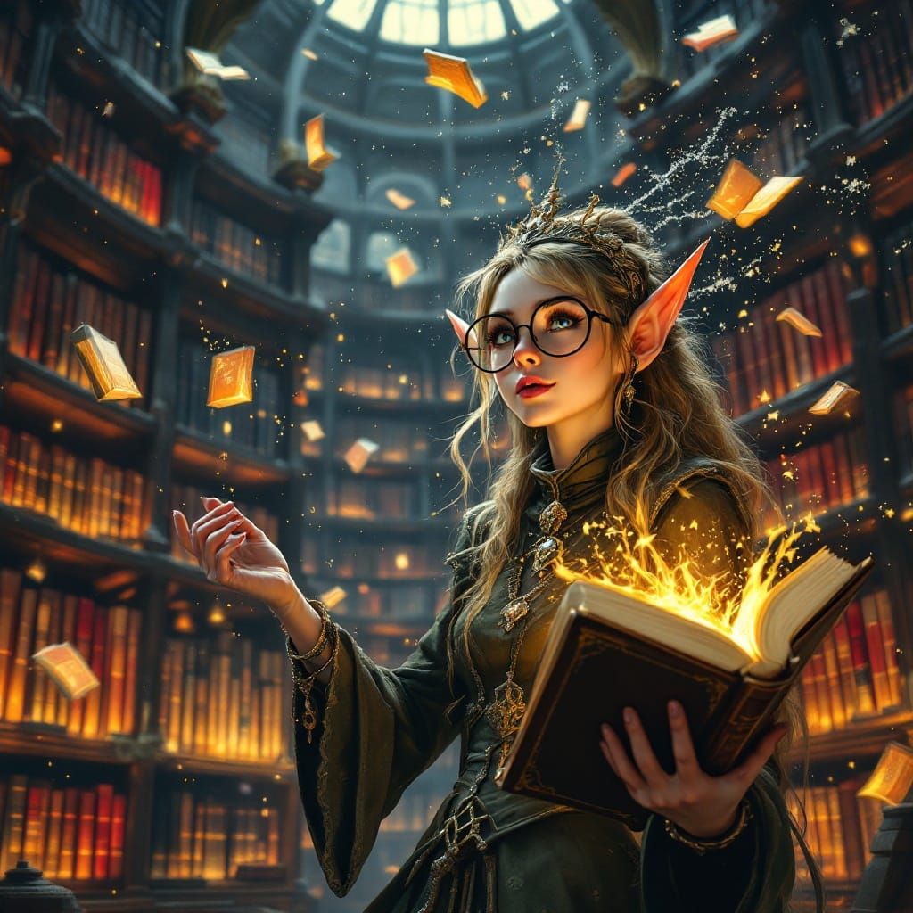 librarian organising the books 2  by @thane of fyfe