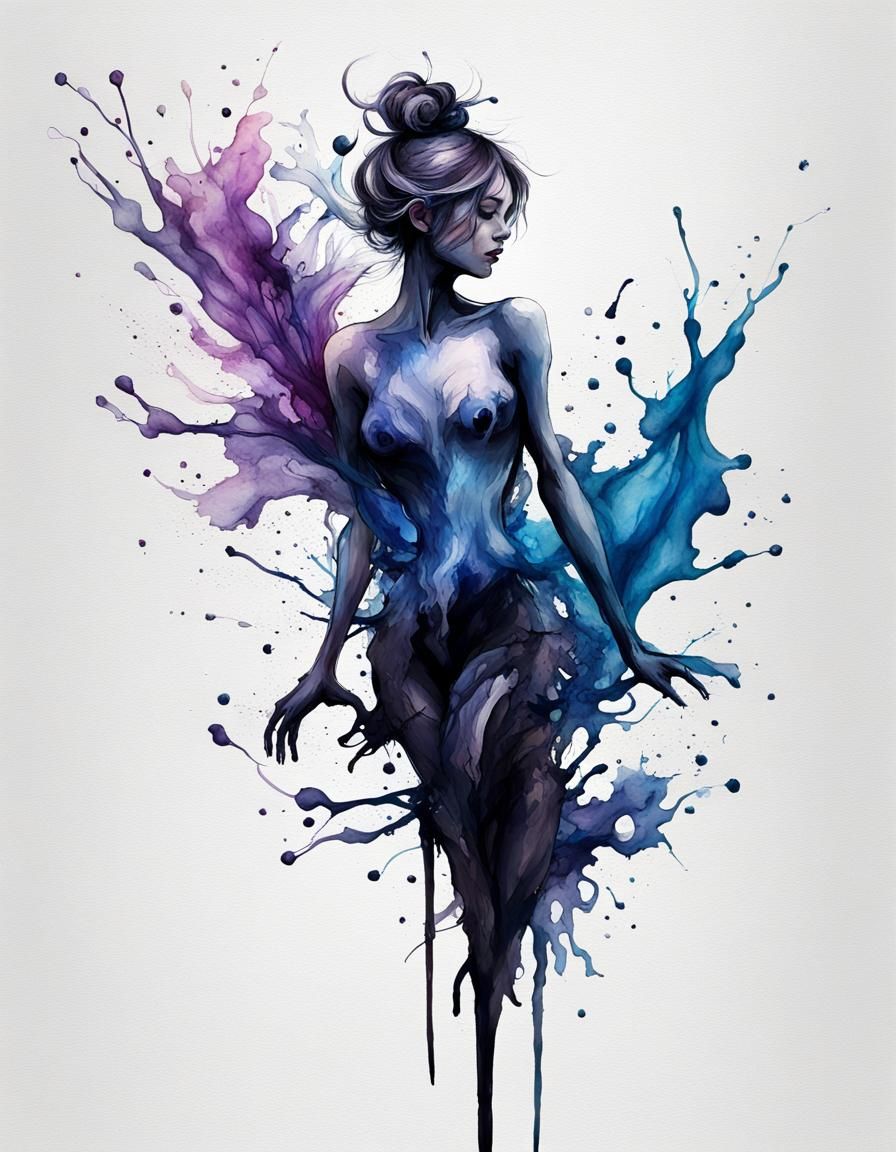 Fée d'encre   by @Krystalia Amethyste