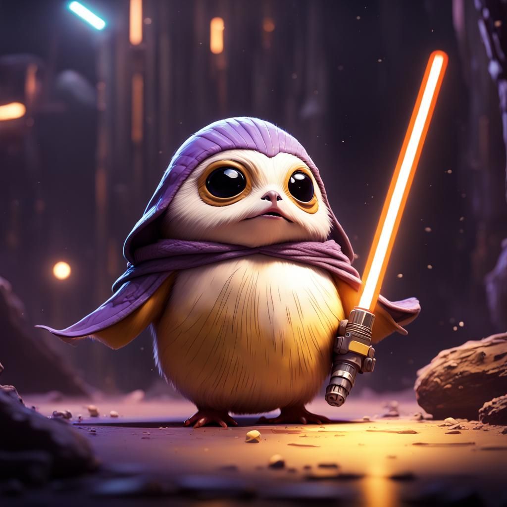 Porg skywalker - AI Generated Artwork - NightCafe Creator