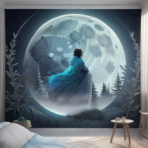 Holographic Moonlit Night: A Cosy and Quiet Dream