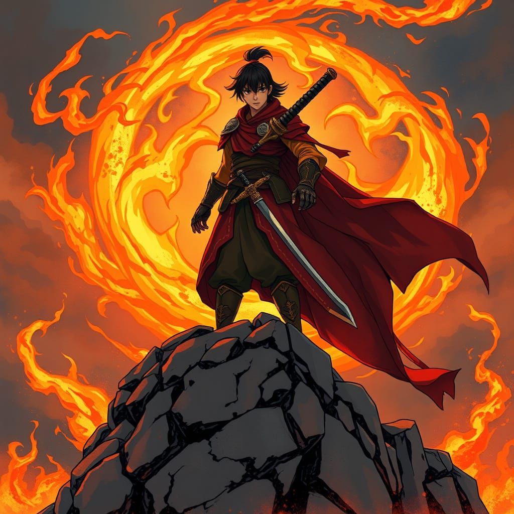 Zuko Stands Tall Amidst Swirling Flames