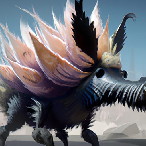 Fantastic Animals in Baroque Bauhaus Style