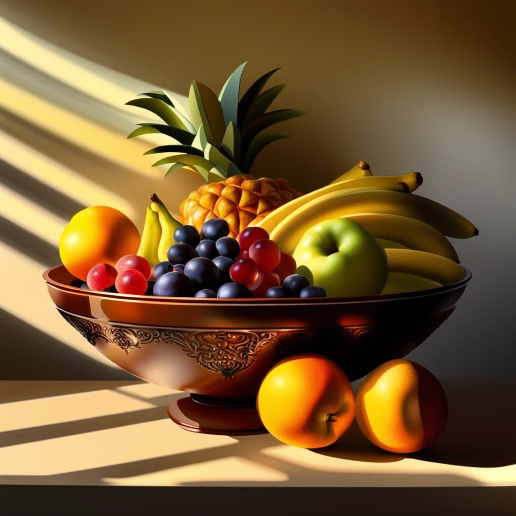 Fruit Bowl Art AI Generated Artwork NightCafe Creator