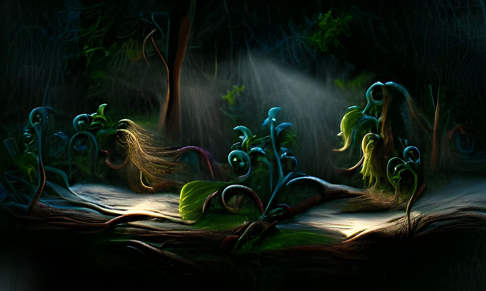 Cryptid Creeper Landscape AI Generated Artwork NightCafe Creator