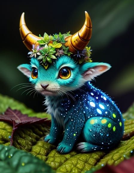 DreamShaper v8 - No Theme #279. Chibi Horned Critter series
