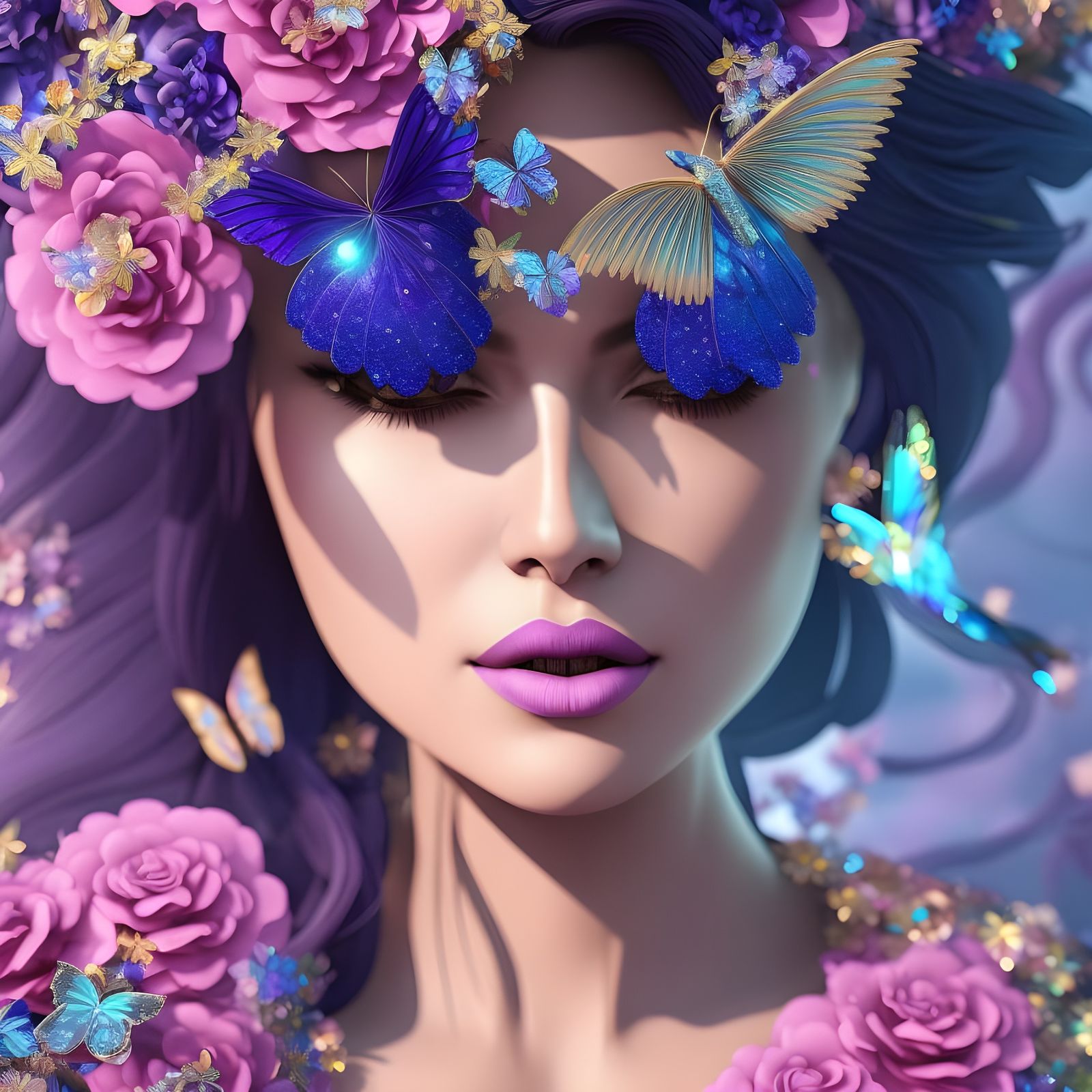 Butterfly Garden AI Generated Artwork NightCafe Creator