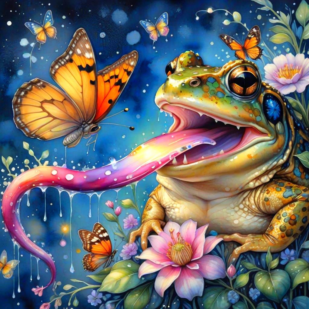 Hungry toad  by @Alyssa