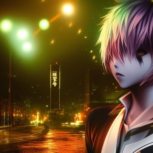 Tokyo ghoul beautiful cat catboy, distinct lighting, detaile...