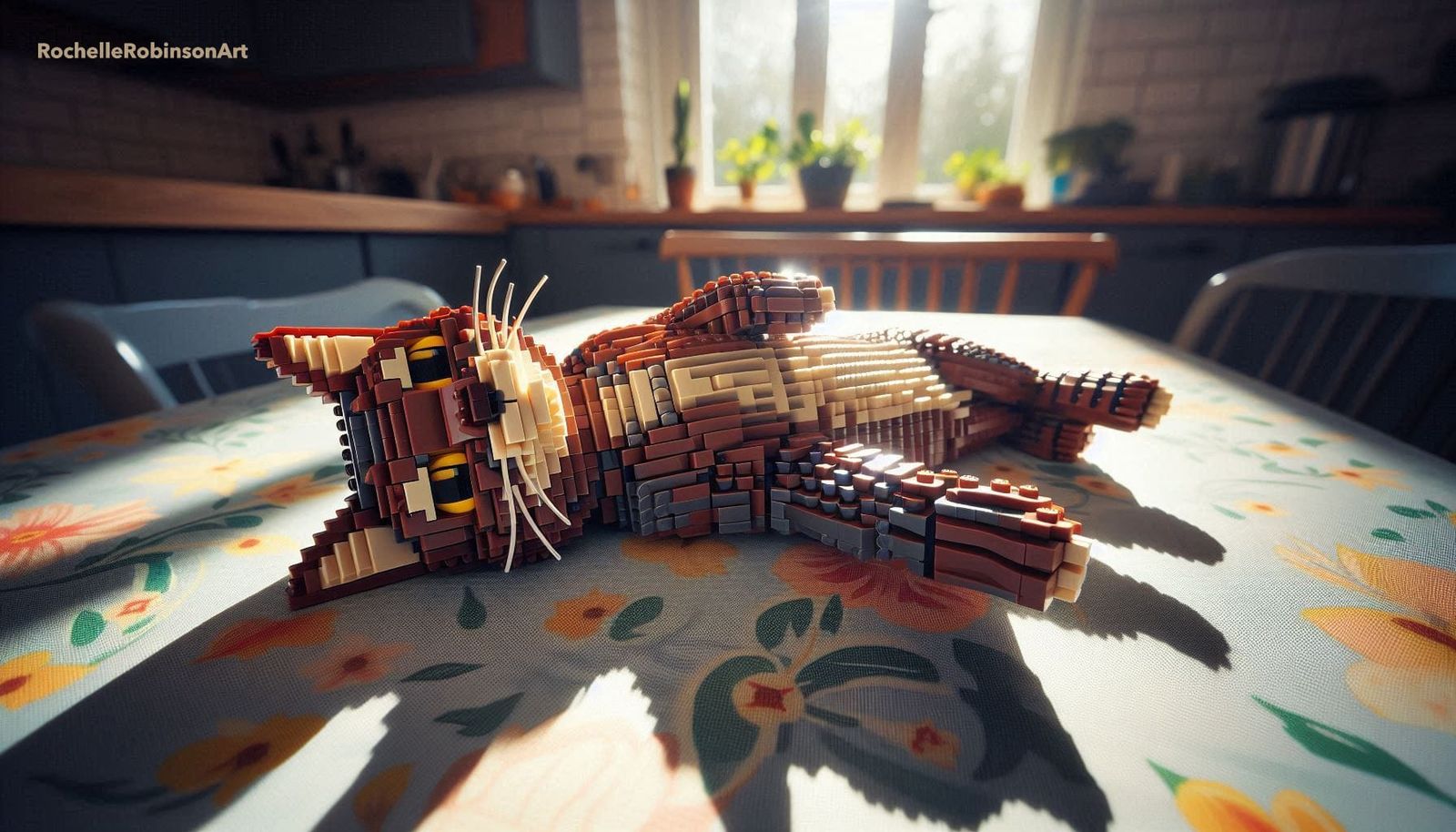 Cat Nap - Lego Art