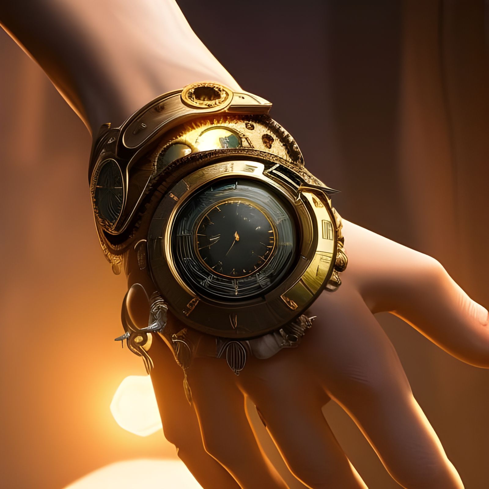 Steampunk Clock - AI Generated Artwork - NightCafe Creator