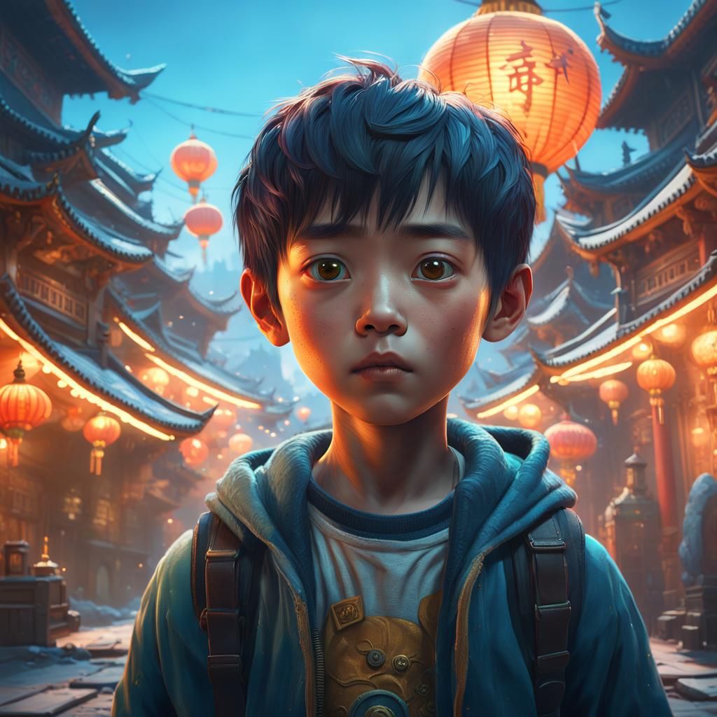Sweet Chinese Boy: Fantasy Concept Art