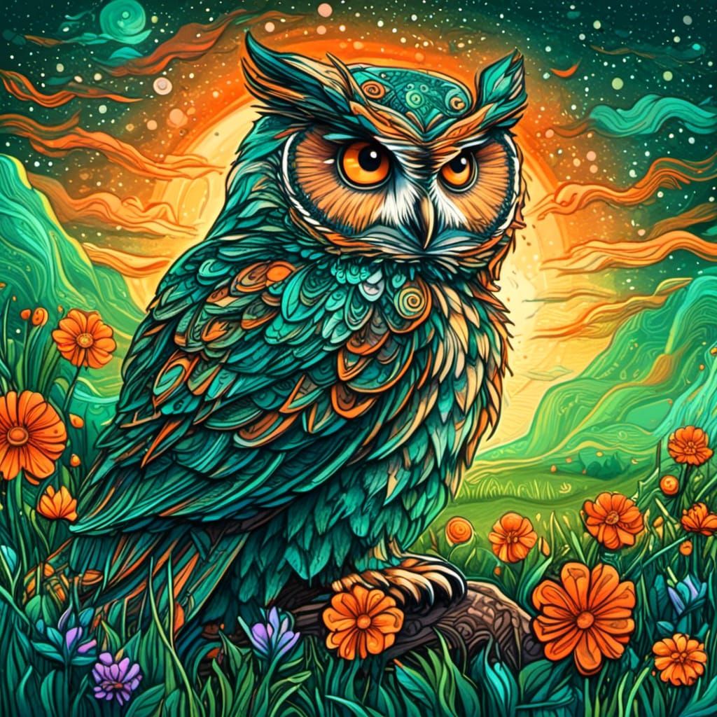 Owl 13 - AI Generated Artwork - NightCafe Creator