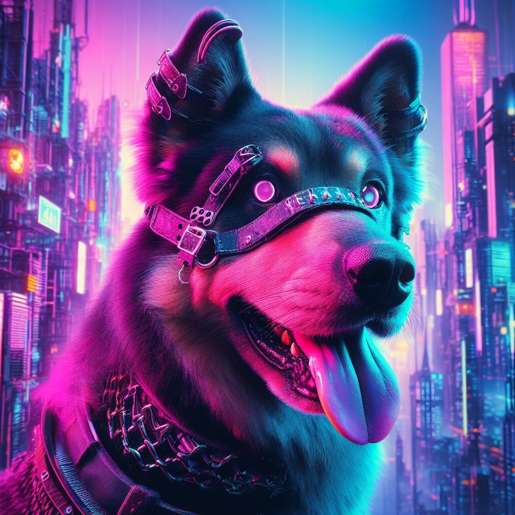 Cyberpunk Dog - AI Generated Artwork - NightCafe Creator