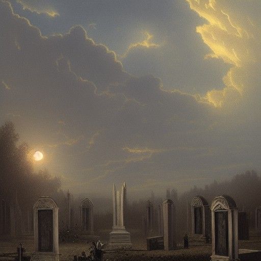 Sunset at the cemetery