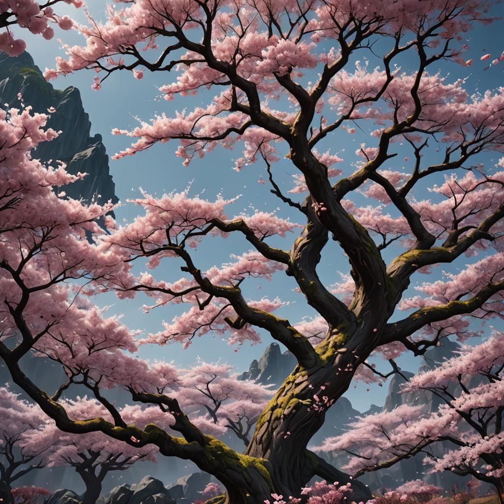 A beautiful sakura tree