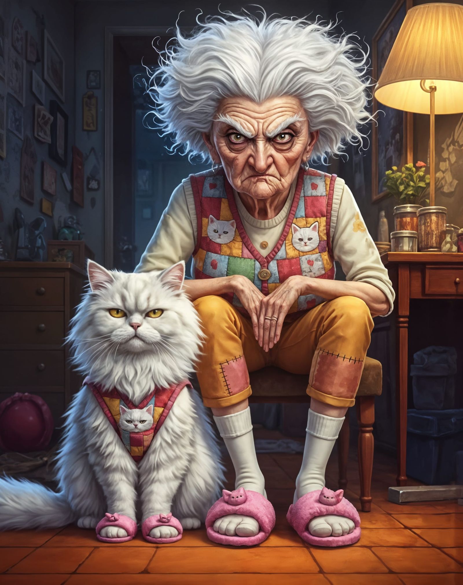 Crazy Cat and his Lady  by @KBunny001